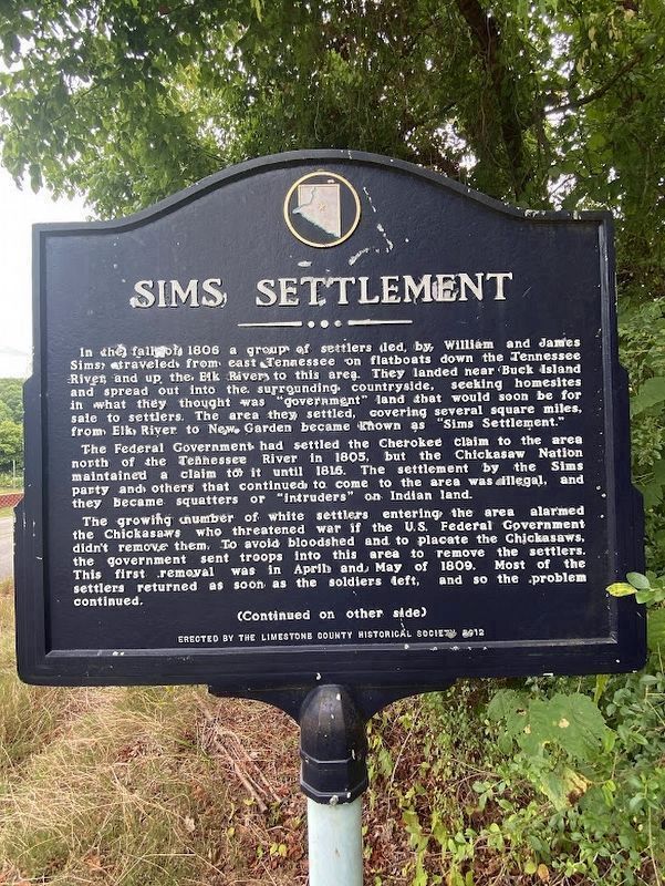 Sims Settlement Marker. Click for full size. Sims Settlement Marker image. Click for full size.