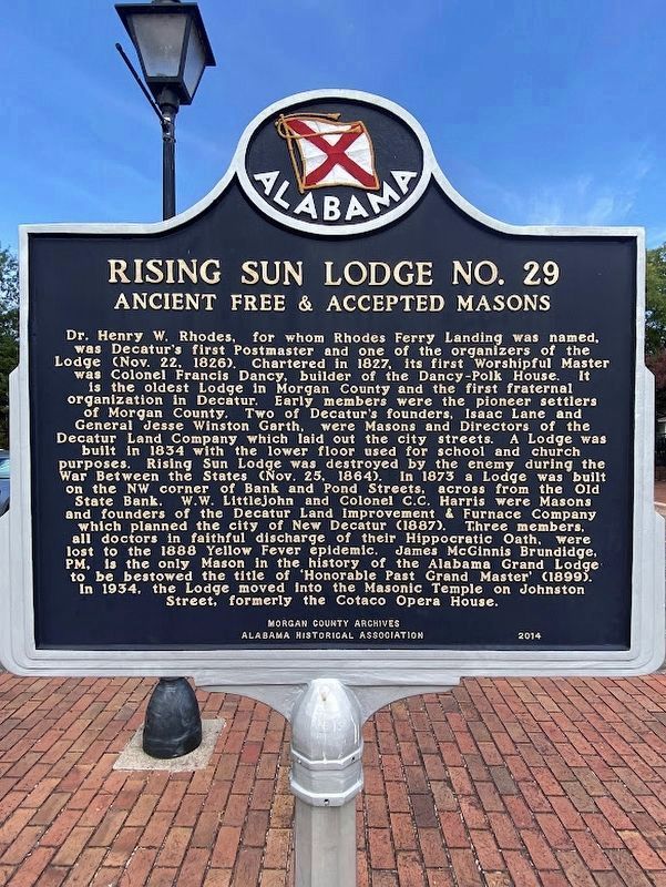 Rising Sun Lodge No. 29 Marker. Click for full size. Rising Sun Lodge No. 29 Marker image. Click for full size.