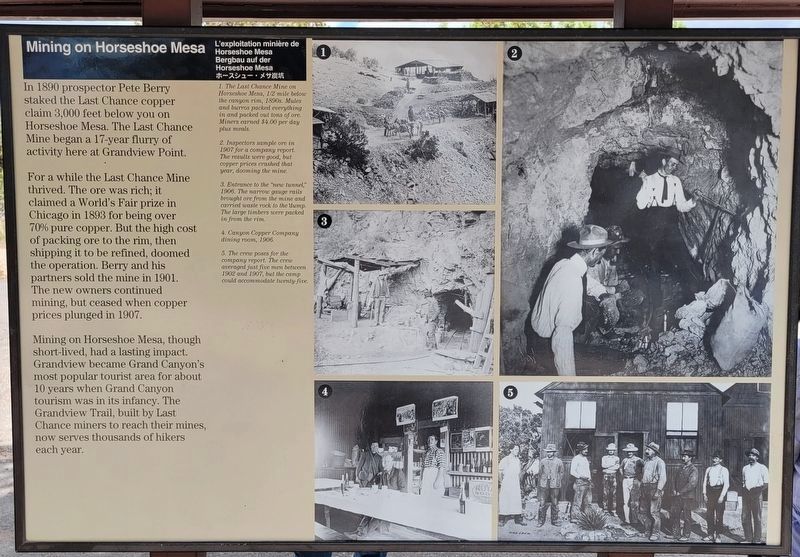 Mining on Horseshoe Mesa Marker. Click for full size. Mining on Horseshoe Mesa Marker image. Click for full size.