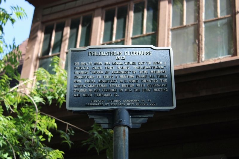 Philomathean Clubhouse Marker. Click for full size. Philomathean Clubhouse Marker image. Click for full size.