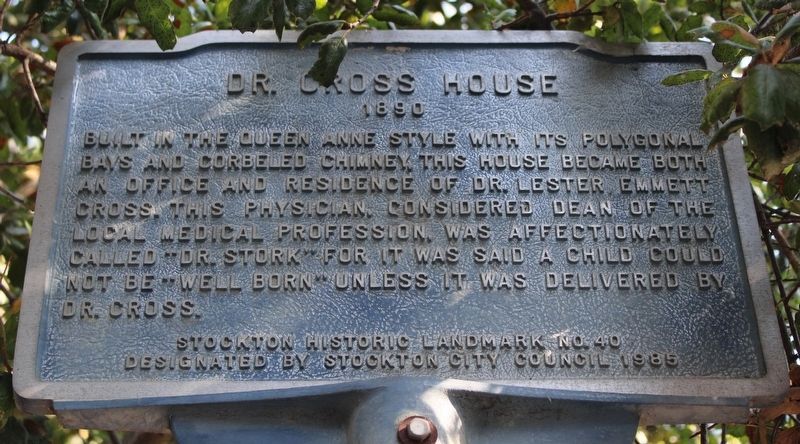 Dr. Cross House Marker. Click for full size. Dr. Cross House Marker image. Click for full size.