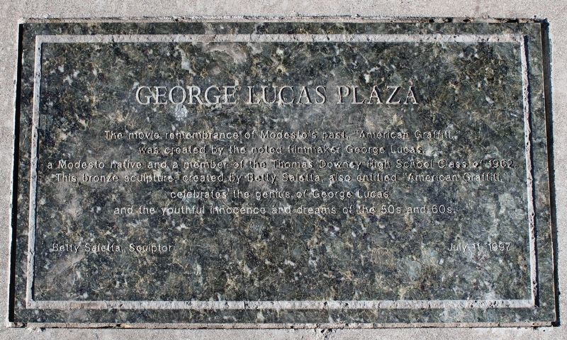 George Lucas Plaza Marker. Click for full size. George Lucas Plaza Marker image. Click for full size.
