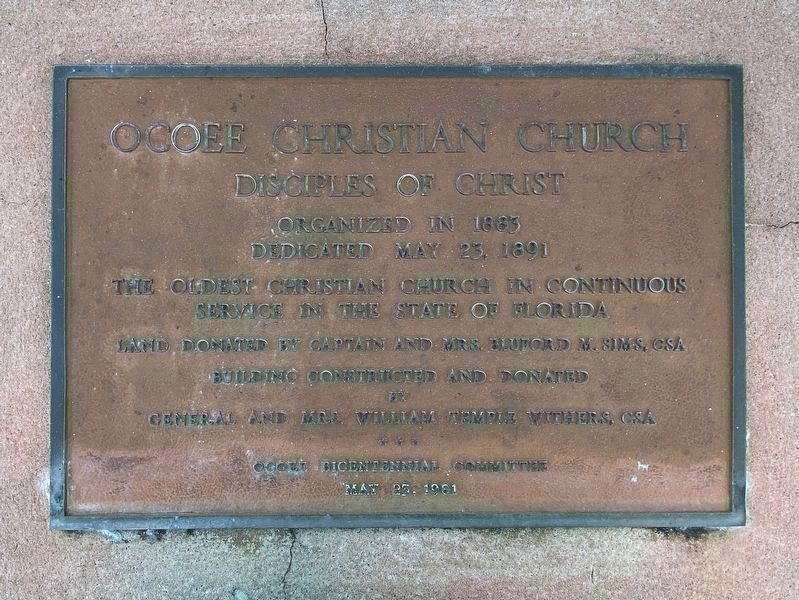 Ocoee Bicentennial Plaque. Click for full size. Ocoee Bicentennial Plaque image. Click for full size.