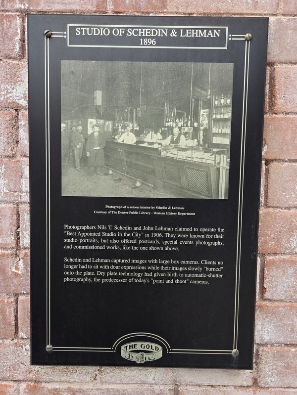 Studio of Schedin & Lehman 1896 Marker. Click for full size. Studio of Schedin & Lehman 1896 Marker image. Click for full size.