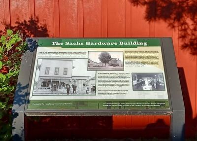 The Sachs Hardware Building Marker image. Click for full size.