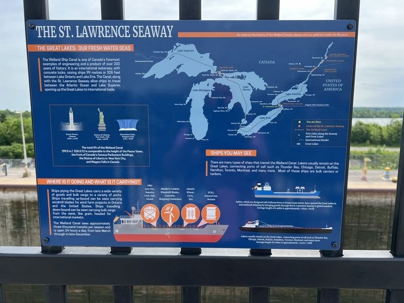 The St. Lawrence Seaway Marker. Click for full size. The St. Lawrence Seaway Marker image. Click for full size.