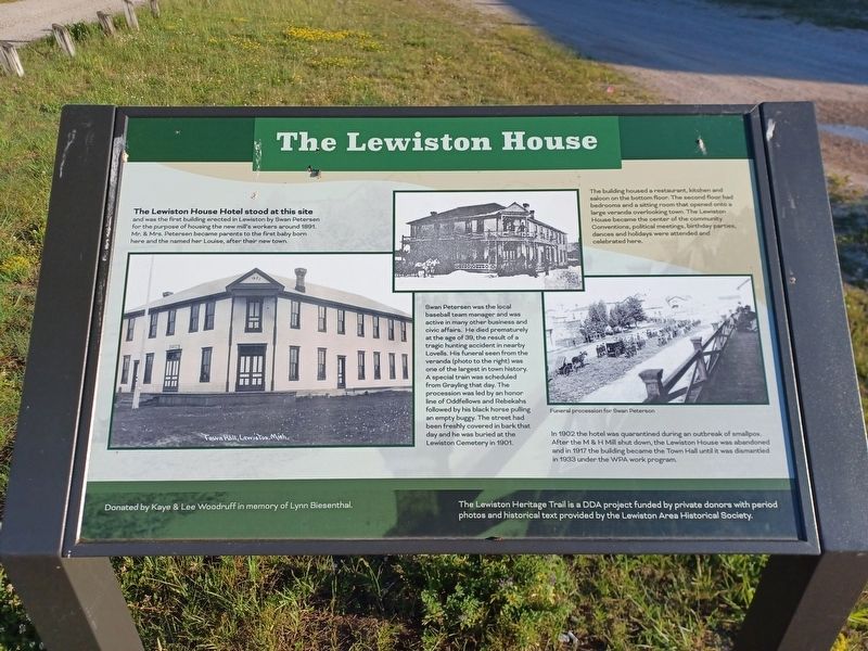 The Lewiston House Marker image. Click for full size.