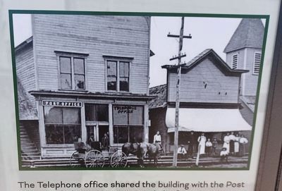The First Telephone in Lewiston Marker � bottom image image. Click for full size.