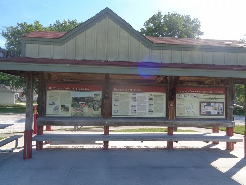 Hartsburg Bottoms and Bluffs Marker. Click for full size. Hartsburg Bottoms and Bluffs Marker image. Click for full size.