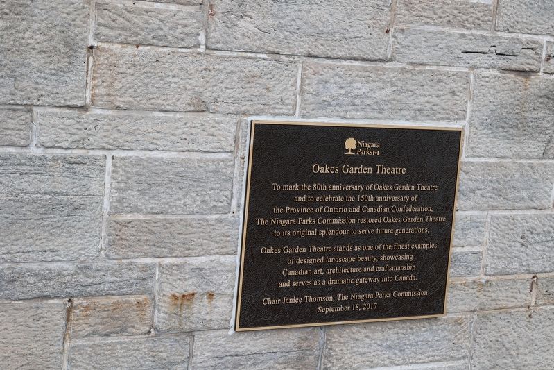 Oakes Garden Theatre Marker image. Click for full size.