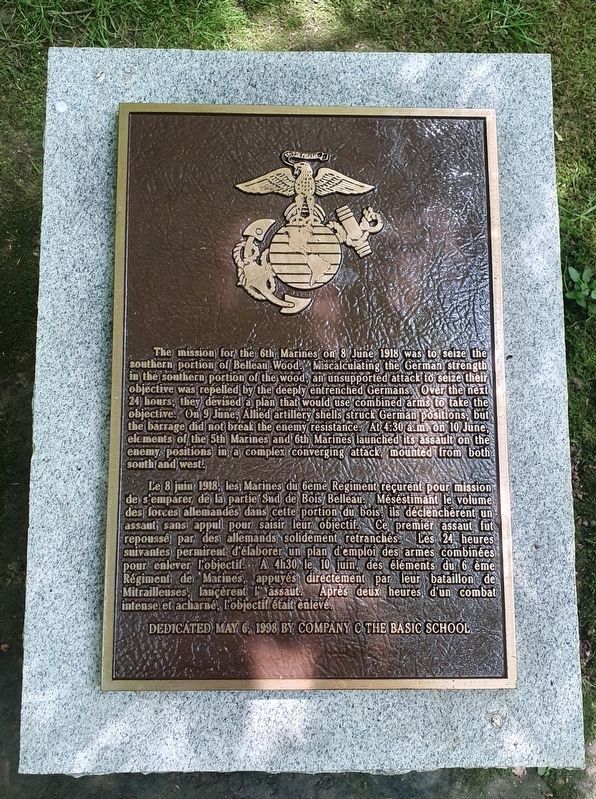 Belleau Wood USMC Interpretive Panel #3 Marker image. Click for full size.