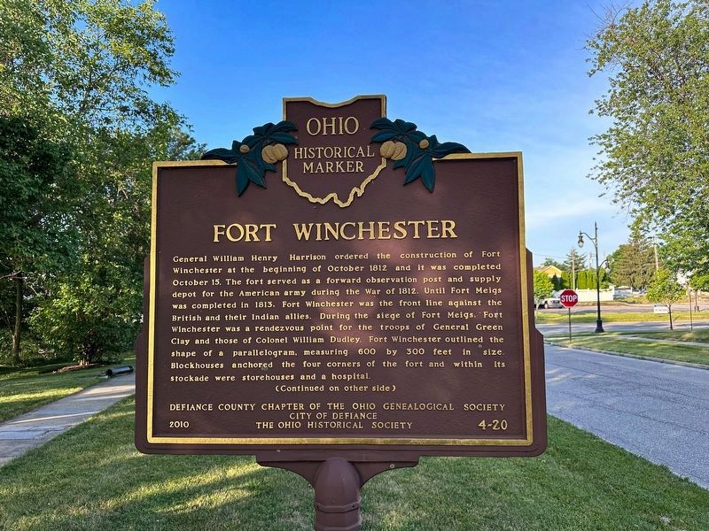 Fort Winchester Marker. Click for full size. Fort Winchester Marker image. Click for full size.