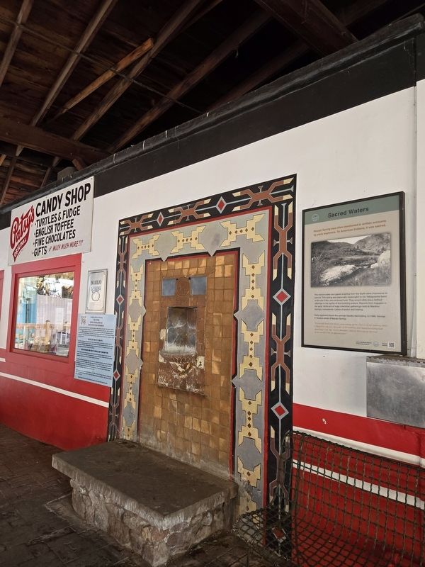 Sacred Waters marker and Navajo Spring. Click for full size. Sacred Waters marker and Navajo Spring image. Click for full size.