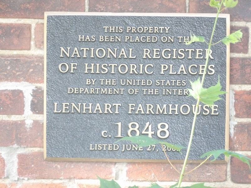 Lenhart Farmhouse Marker image. Click for full size.