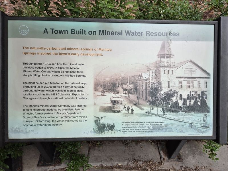 A Town Built on Mineral Water Resources Marker. Click for full size. A Town Built on Mineral Water Resources Marker image. Click for full size.
