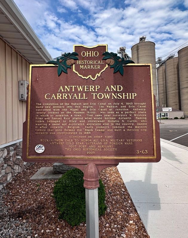 Antwerp and Carryall Township Marker image. Click for full size.