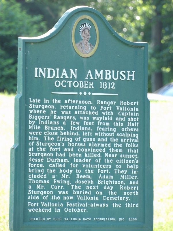 Indian Ambush Marker. Click for full size. Indian Ambush Marker image. Click for full size.