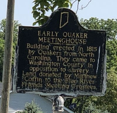 Early Quaker Meetinghouse Marker. Click for full size. Early Quaker Meetinghouse Marker image. Click for full size.
