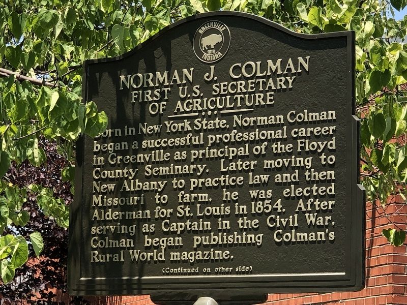 Norman J. Colman Marker, Side One. Click for full size. Norman J. Colman Marker, Side One image. Click for full size.