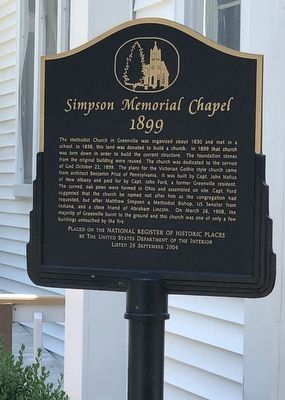 Simpson Memorial Chapel Marker image. Click for full size.