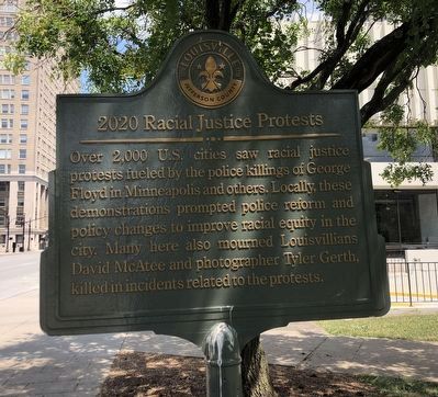 2020 Racial Justice Protests Marker, Side Two image. Click for full size.