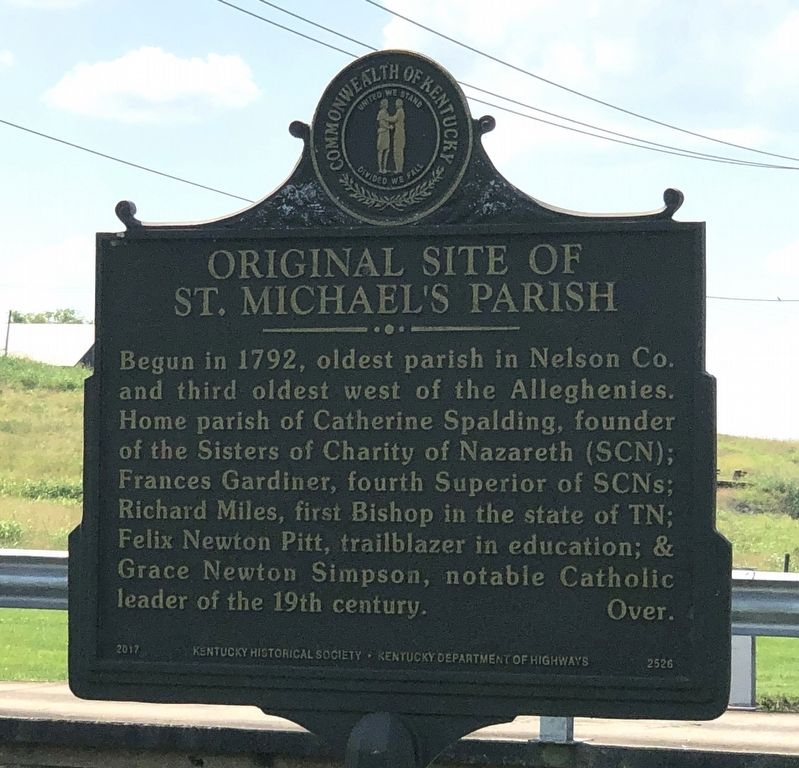 Original Site of St. Michael's Parish Marker image. Click for full size.