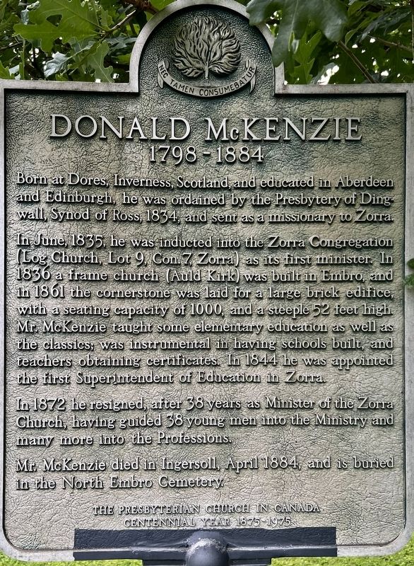 Donald McKenzie Marker image. Click for full size.