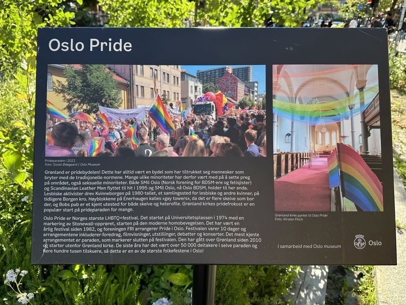 Oslo Pride Marker. Click for full size. Oslo Pride Marker image. Click for full size.