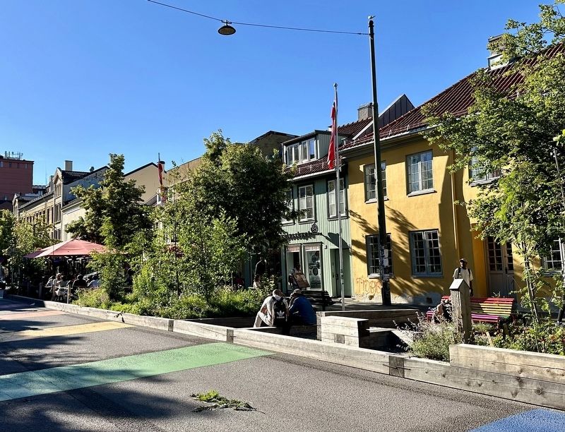 Oslo Pride Marker - wider view. Click for full size. Oslo Pride Marker - wider view image. Click for full size.