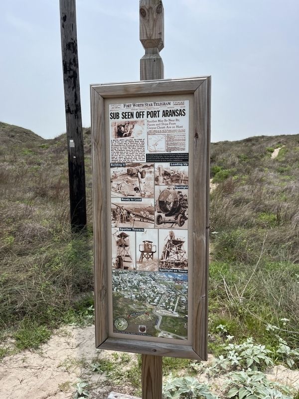 Sub Seen off Port Aransas Marker. Click for full size. Sub Seen off Port Aransas Marker image. Click for full size.