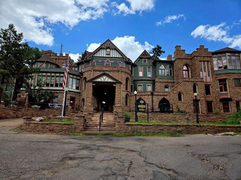 Miramont Castle from the intersection of Capitol Hill Avenue and Montcalm Street. Click for full size. Miramont Castle from the intersection of Capitol Hill Avenue and Montcalm Street image. Click for full size.