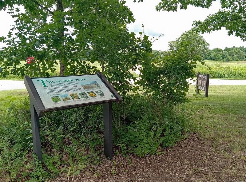 The Prairie State Marker at the Scenic Overlook pullout in Moraine Hills State Park. Click for full size. The Prairie State Marker at the Scenic Overlook pullout in Moraine Hills State Park image. Click for full size.