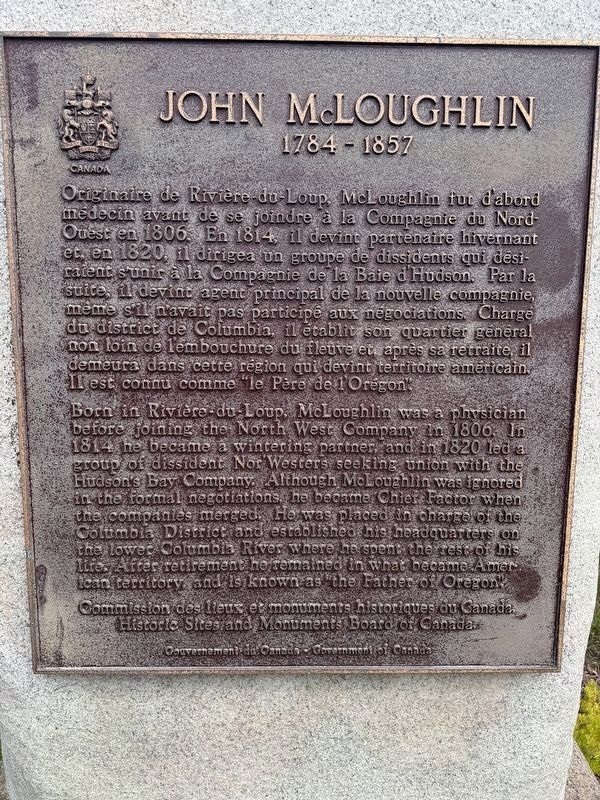 John McLoughlin Marker image. Click for full size.
