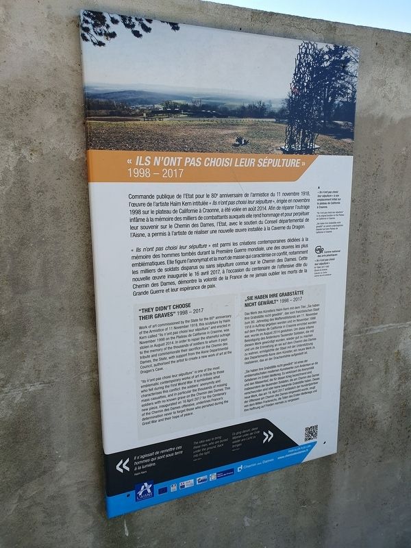 « Ils N'ont Pas Choisi Leur Sepulture » Marker. Click for full size. « Ils N'ont Pas Choisi Leur Sepulture » Marker image. Click for full size.