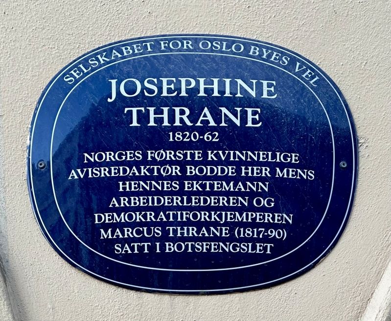Josephine Thrane Marker. Click for full size. Josephine Thrane Marker image. Click for full size.