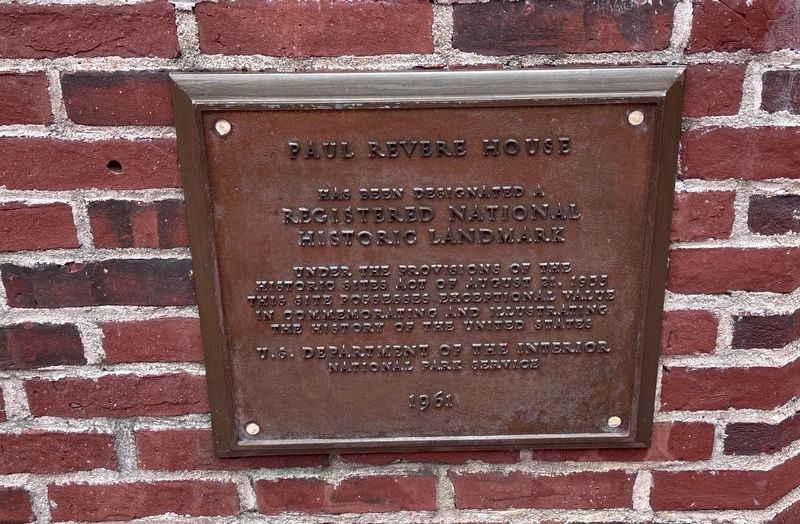 Paul Revere House Marker. Click for full size. Paul Revere House Marker image. Click for full size.