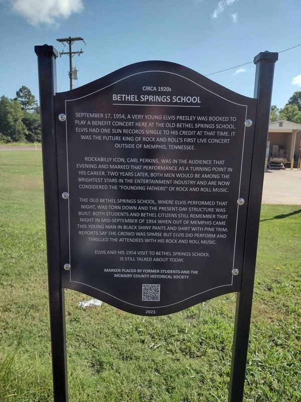 Bethel Springs School Marker image. Click for full size.