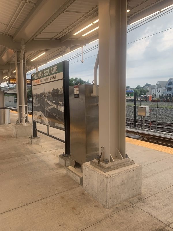 Marker on MBTA platform. Click for full size. Marker on MBTA platform image. Click for full size.
