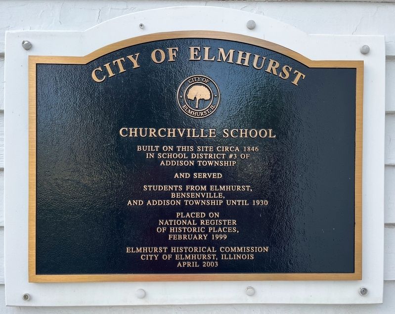 Churchville School Marker. Click for full size. Churchville School Marker image. Click for full size.