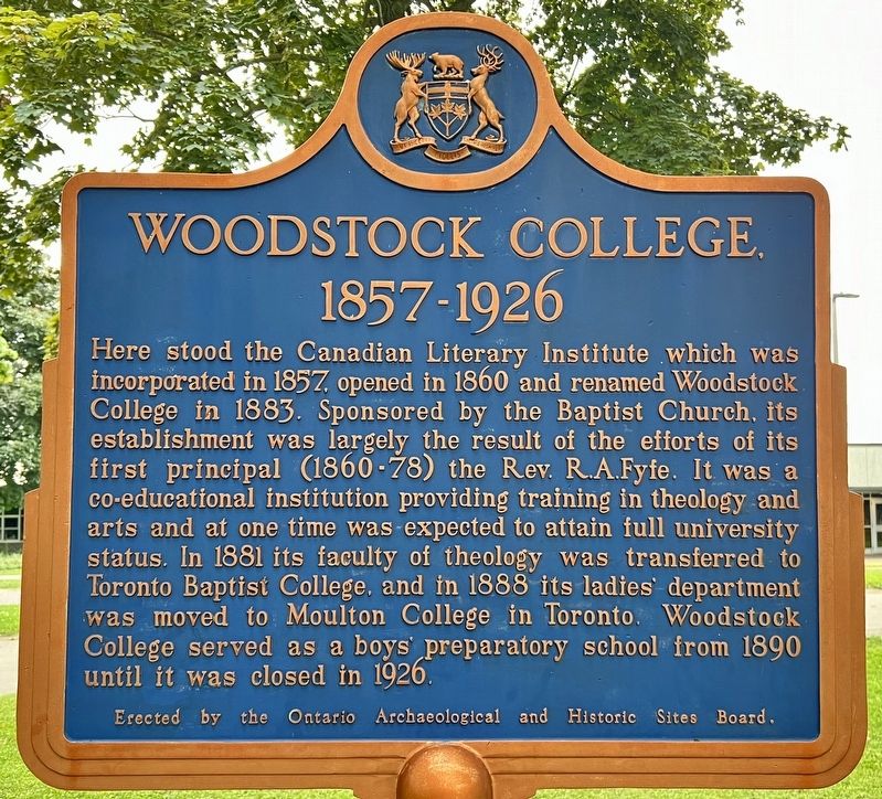 Woodstock College Marker image. Click for full size.