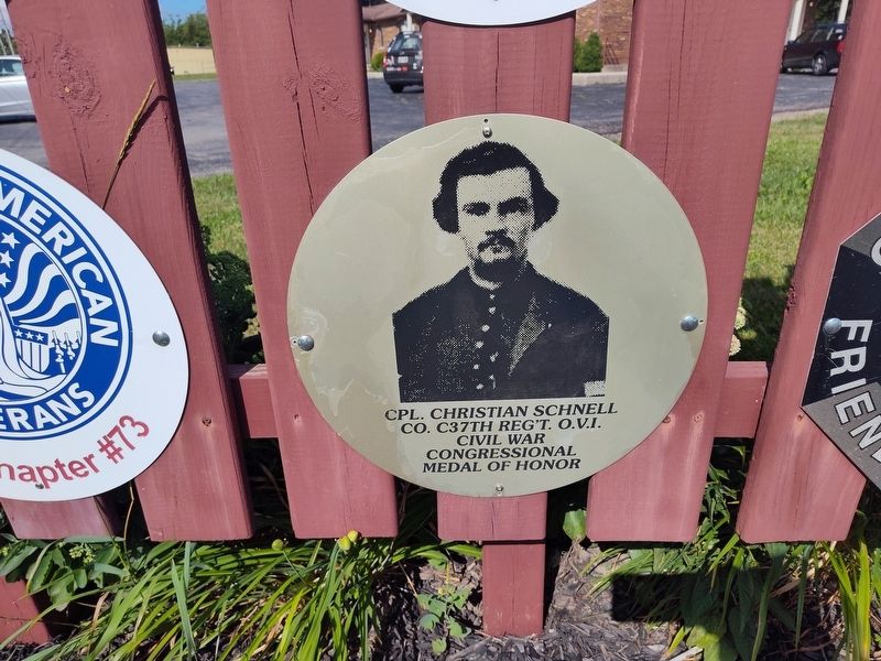 Cpl. Christian Schnell Marker, Side One. Click for full size. Cpl. Christian Schnell Marker, Side One image. Click for full size.