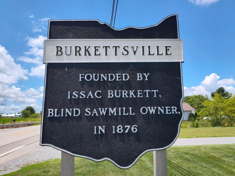 Burkettsville Marker. Click for full size. Burkettsville Marker image. Click for full size.