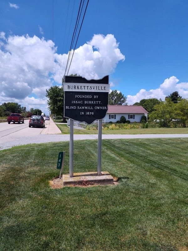 Burkettsville Marker. Click for full size. Burkettsville Marker image. Click for full size.