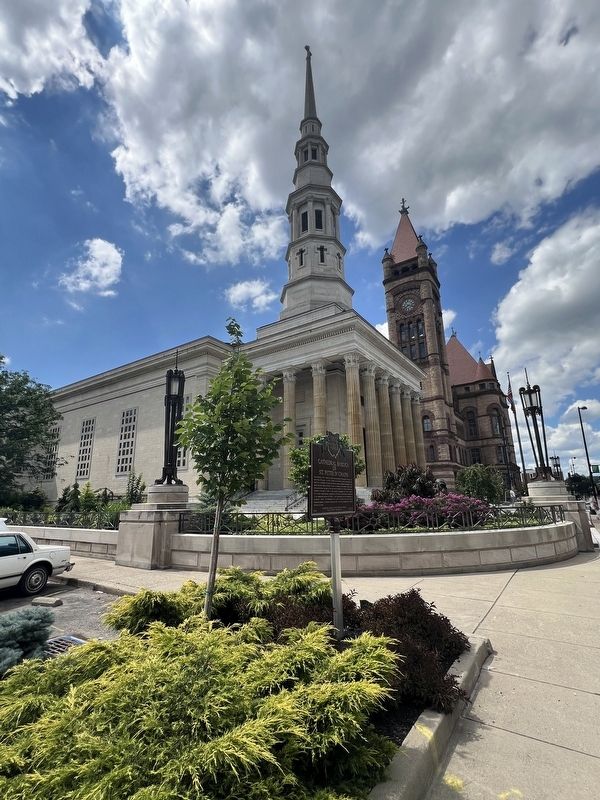 Marker with the cathedral in the background. Click for full size. Marker with the cathedral in the background image. Click for full size.