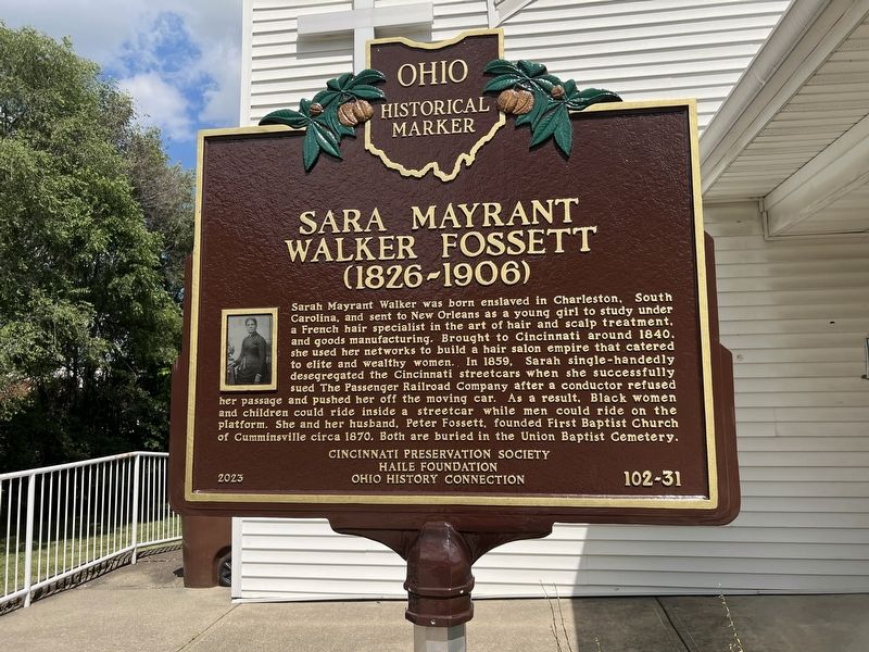 Sara Mayrant Walker Fossett Marker image. Click for full size.