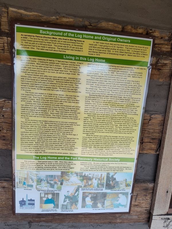 Background of the Log Home and Original Owners Marker. Click for full size. Background of the Log Home and Original Owners Marker image. Click for full size.