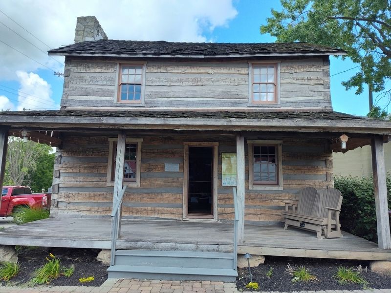 Background of the Log Home and Original Owners Marker. Click for full size. Background of the Log Home and Original Owners Marker image. Click for full size.