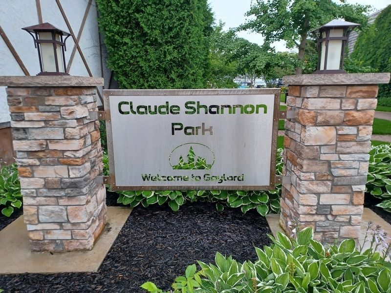 Claude Elwood Shannon Marker. Click for full size. Claude Elwood Shannon Marker image. Click for full size.