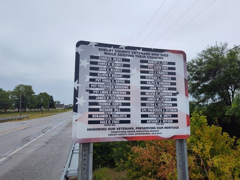 Shelby County Veterans Who Died While Serving Their Country Marker, Side One. Click for full size. Shelby County Veterans Who Died While Serving Their Country Marker, Side One image. Click for full size.