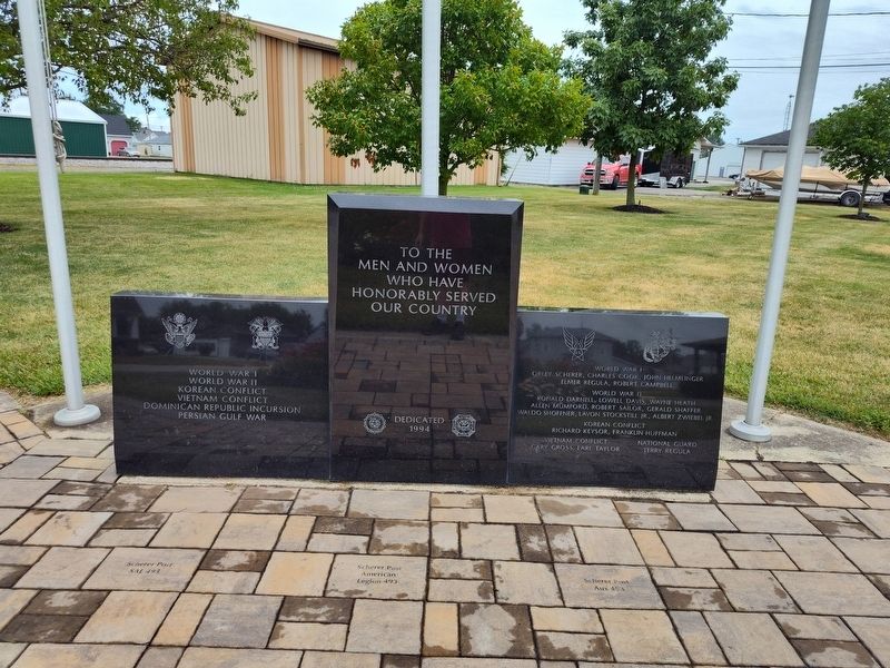 Jackson Center Veterans Memorial Marker image. Click for full size.